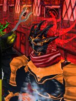 Rynthid Berserker's Mask as modelled by Ryo Ni of Leafcull
